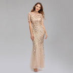 Plus Size Evening Dress Version Sequin Mesh Fishtail Slim Fit