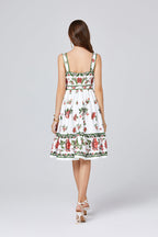 Positioning Print Slim Fit Sling Dress