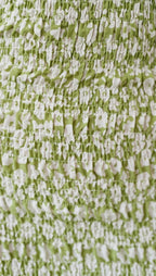 Lay Low Smocked Gingham Tie Front Dress Sage