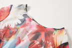 Printed Backless Strap Slim fit High Waist Dress Large A Line Dress