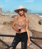 Fever Metallic Halter Top