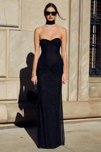 Strapless Backless Mermaid Maxi Dress