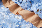 Solid Lace Daily Elegant A Line Maxi Dress