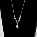 Baroque Pearl Drop Pendant Layered Necklace