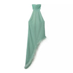 Vacation Dress High Grade Seaside Green Suspenders Slimming Dress