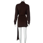 Jeannie Mini Dress Brown