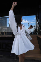 Feeling So Sweet V-neck Long Sleeve Mini Dress - 7 Colors