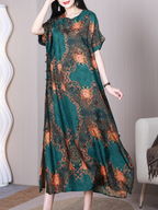 Beautiful Life Round Neck Short Sleeves A-line Dress