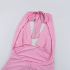 Rosier Slit Dress Pink