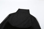 Velvet Crush Sheer Dress Black