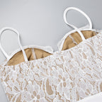 Fringila Asymmetric Dress White