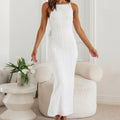 Sol Minimalist Shirt Dress with Water Wave Texture Premium Wardrobe Essential