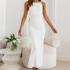 Sol Minimalist Shirt Dress with Water Wave Texture Premium Wardrobe Essential