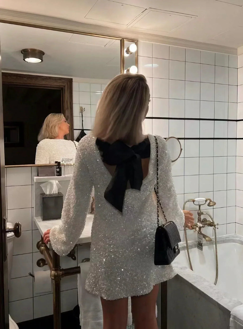 Endora Glitter Dress for Women Cocktail Hour Style