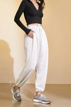 Gainsboro Drawstring Hem Joggers