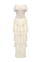 Mirae Apricot Off Shoulder Maxi Dress