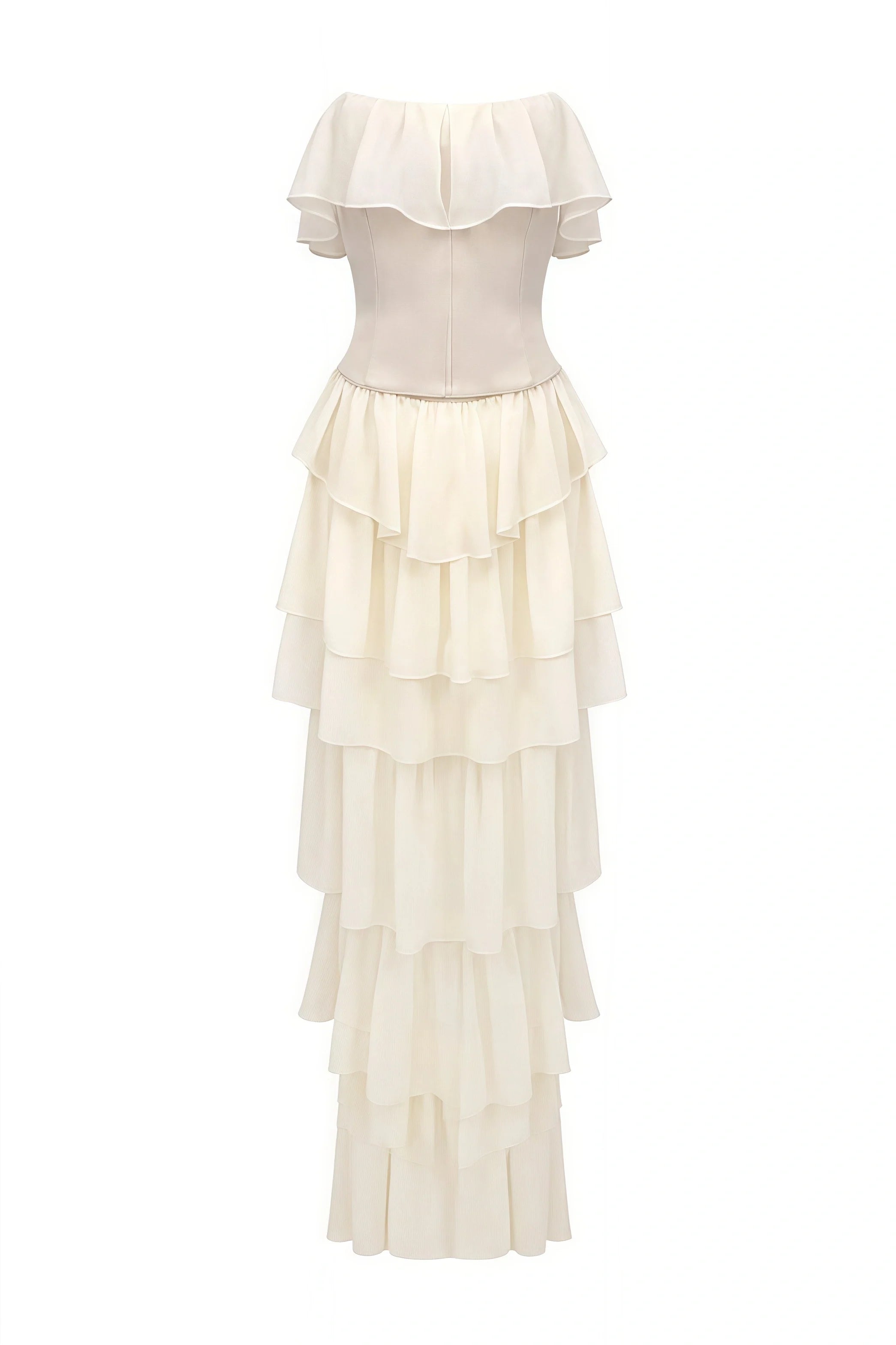 Mirae Apricot Off Shoulder Maxi Dress