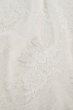 Sheer Ruched Split Cami Maxi Lace Dress