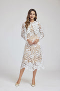 Lace Buckle Blouse DressTwo Piece Set