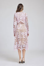 Lace Buckle Blouse DressTwo Piece Set