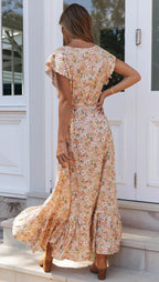 Parks Floral Tassel Maxi Dress Ivory Multi