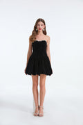 Formal Sleeveless Zipper Bow Boning Dress