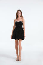 Formal Sleeveless Zipper Bow Boning Dress