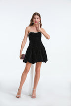 Formal Sleeveless Zipper Bow Boning Dress