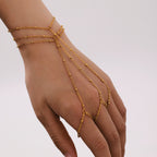 18K Gold Plated Stainless Steel Knuckle Finger Bracelet