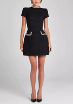 Elegant Slim Slimming round Neck Beaded Classic Dress Women