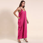 Olivian Pocketed Maxi Dress Magenta