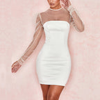 Carmina Statement Sleeve Bodycon Dress Shell FINAL