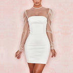 Carmina Statement Sleeve Bodycon Dress Shell FINAL