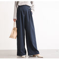 High-Waisted Wide-Leg Pants With Belted Detail