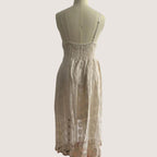Flavia Exclusive Bohemian Lace Midi Dress with High Low Hem Premium Wardrobe Essential
