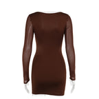 Connie Mini Dress Brown