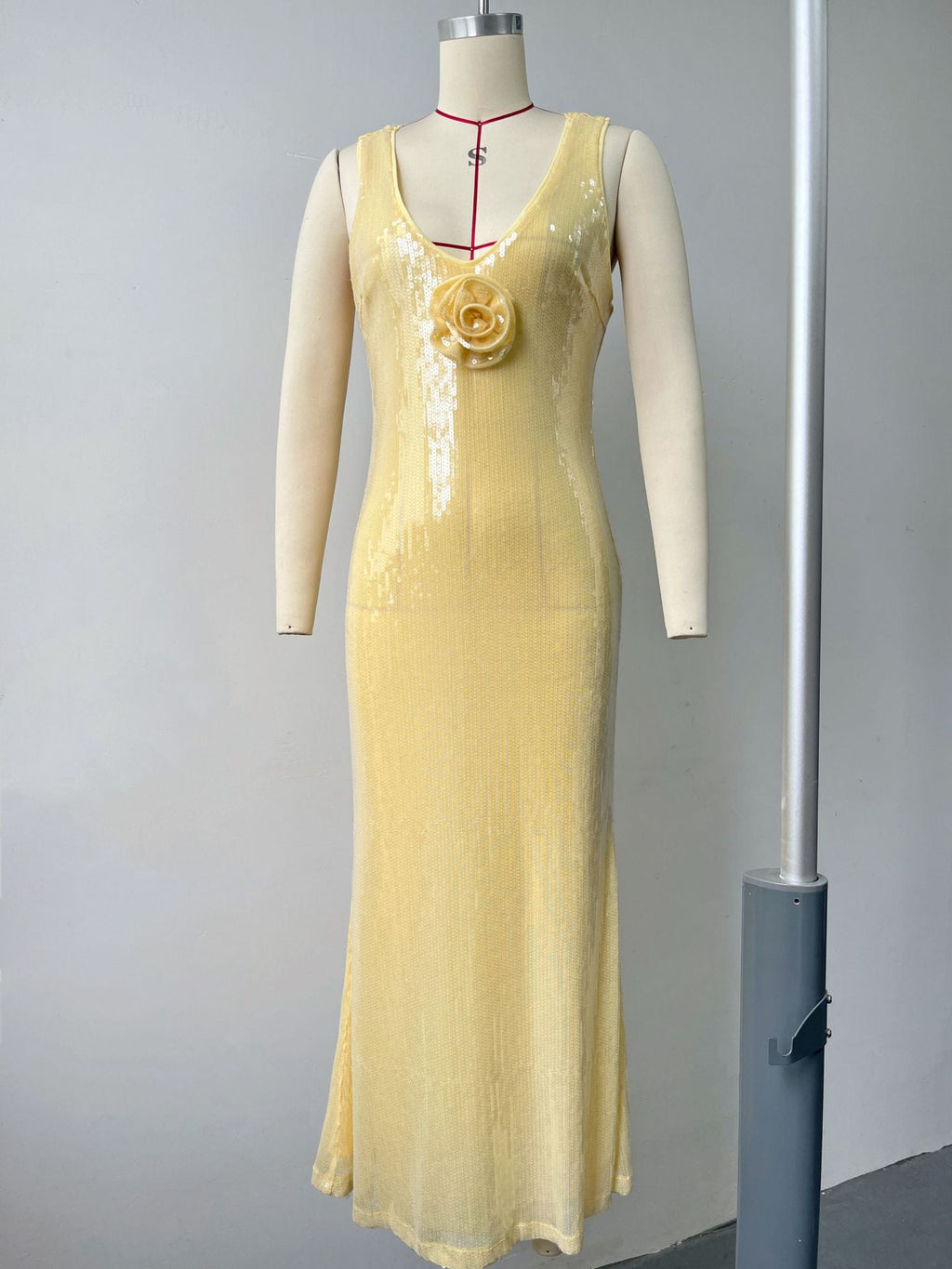 Hexed Bodycon Dress Yellow