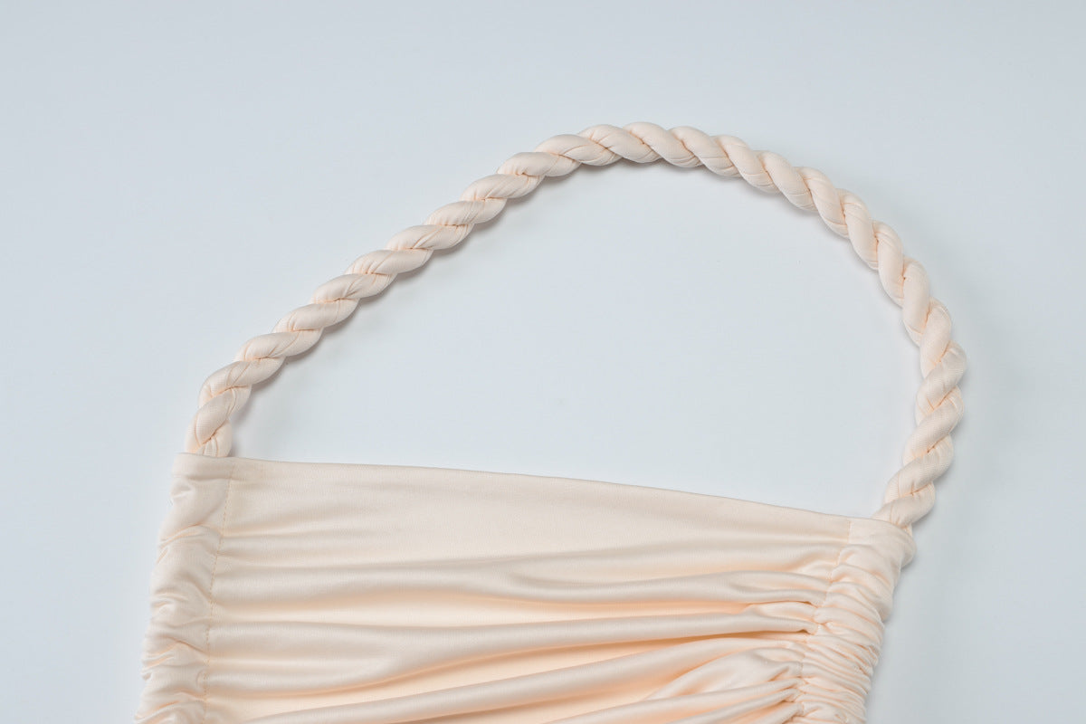 Delia Asymmetrical Dress Beige