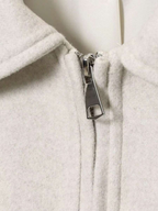 Autumn Minimalist Wool Blend Zip Lapel Jacket