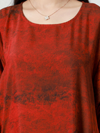 Ethical silk Round Neck Casual Wear Midi-Dress