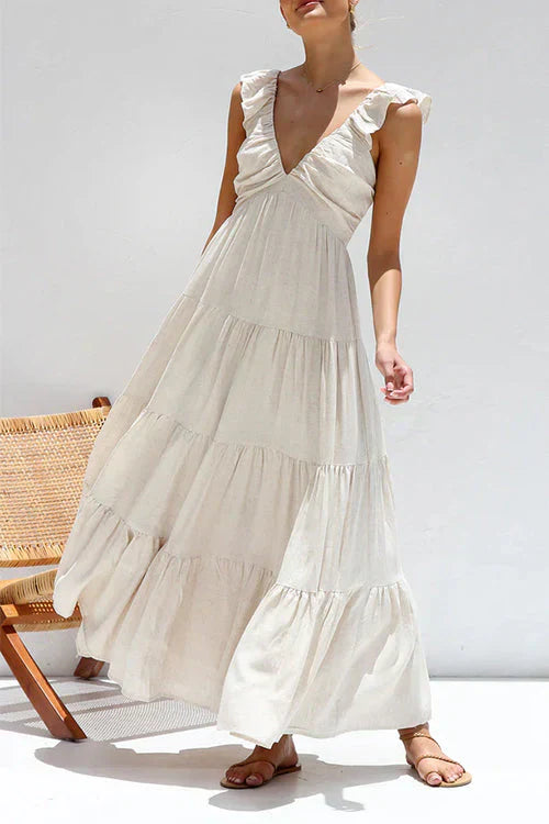 Crisanta Chic and Relaxed Summer Dress for Women Light Breezy Style