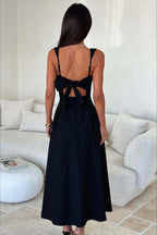 Waist Cinched Strap Vacation Dress