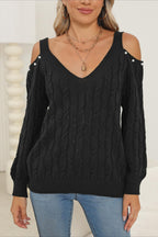 Deep V Sexy Off-Shoulder Loose Pullover Sweater