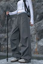 Quick Dry Cargo Wide Leg Cuffed Pants