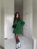 Knitted skirt suit
