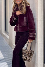 Short vintage fur coat