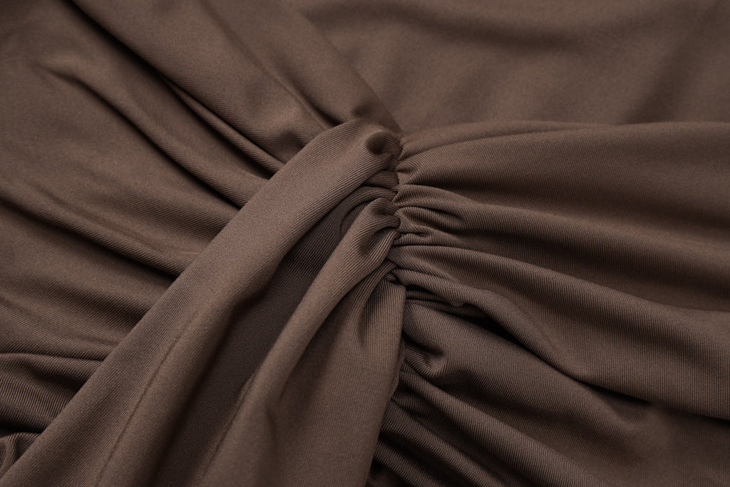 Dreamy Drape Maxi dress Brown