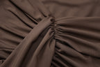 Dreamy Drape Maxi dress Brown