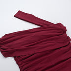 Horres Midi Dress Maroon
