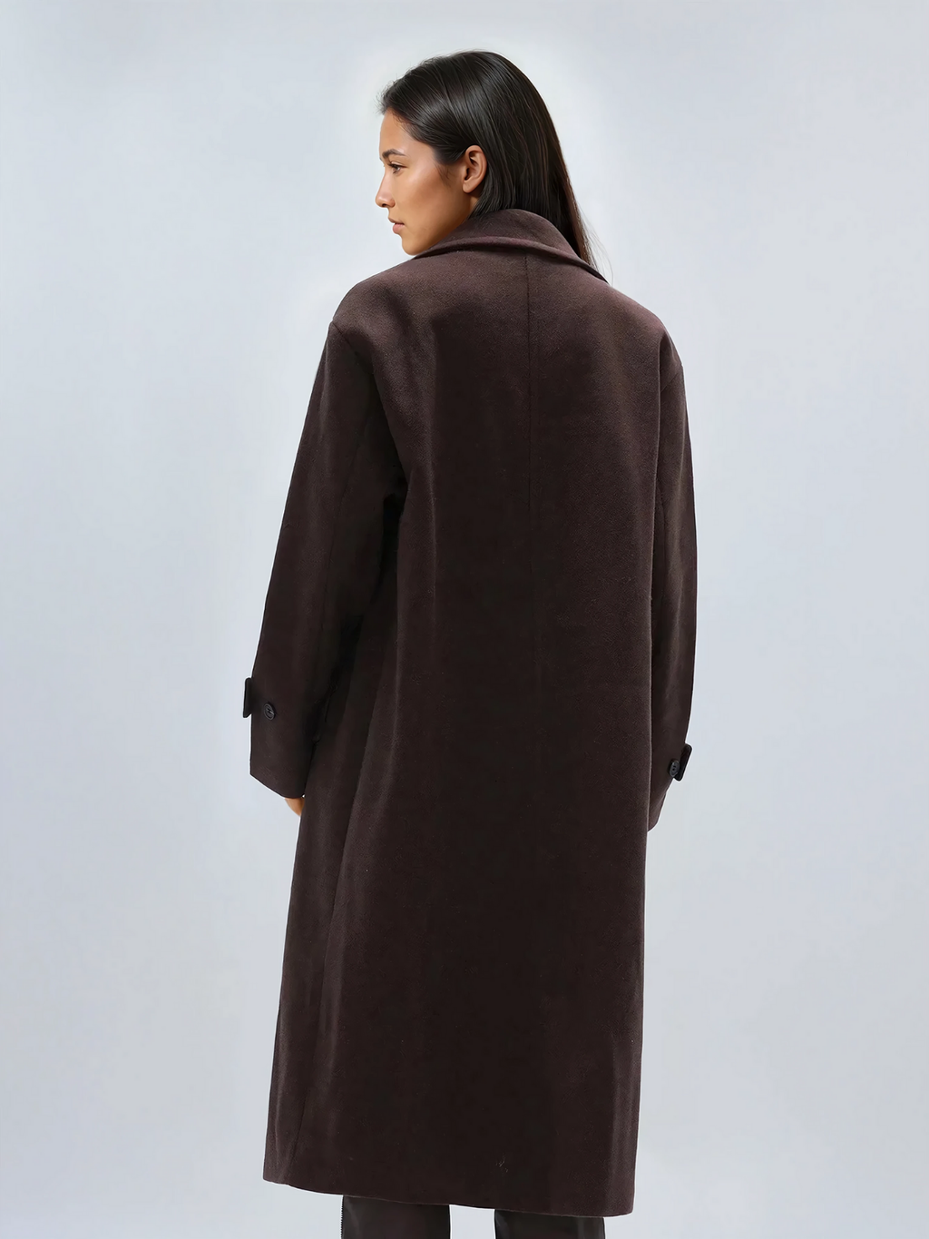Oversize Long Coat Cozy Warmth Lapel Elegant Casual